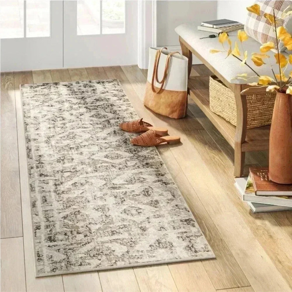 NEW 2'x7' Eliot Geo Runner Rug Tan/Beige/ Gray - Threshold - Picture 2 of 7